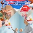thumbnail image 3 of 4 Pcs Small Net Replacement for 8 Loops Mini Basketball Hoop, Rainproof Sunscreen for All-Weather 8"-10.25" Rims Basketball Hoop Net for Indoor and Outdoor Replacement Net, 3 of 7
