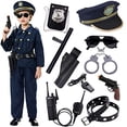 thumbnail image 2 of Conjunto de Disfraz de Policía Camisa, Pantalones, Sombrero, Cinturón, Silbato, Pistolera Golray Golray, 2 of 2