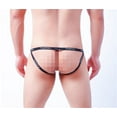 thumbnail image 4 of Aayomet Caleçons Courts Bikini pour Hommes g String Caleçons Courts avec Poche (Bleu, G), 4 of 5