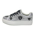 thumbnail image 3 of Women's Cuce White Las Vegas Raiders Crystal Team Logo Sneakers, 3 of 3