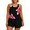 @01, variant on Tankini Swimsuits for Women Plus Size Swimwear S-5XL Trendy Flowy V Neck Swim Suits Two Piece Tankini Bathing Suits for Women with Boyshorts