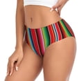 thumbnail image 2 of Fotbe Mexican Serape Blanket Stripes Calzones Estampados para Mujer – Ropa Interior de Algodón, Cómoda, Suave y Elástica-3X-Large, 2 of 6