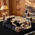 thumbnail image 5 of meiyoeat Moose Cabin Zipper Twin Comforter Sets with Fitted Sheet and 2 Pillowcases,Jungle Animal Deer Zipper Bedding Set For Boys,Red Black,Black Reversible,4pcs, 5 of 7