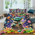 thumbnail image 2 of Yoda Baby Themed Bed Sheet Set Three Piece Set 53x79 Inches Comfortable And Skin Friendly Unique Design Creating A Star Studded Night, 2 of 6