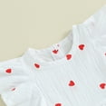thumbnail image 6 of Bagilaanoe Toddler Baby Girl Summer Dress Heart Print Fly Sleeve A-line Dresses 6M 9M 12M 18M 24M 3T Kids Casual Swing Sundress, 6 of 8