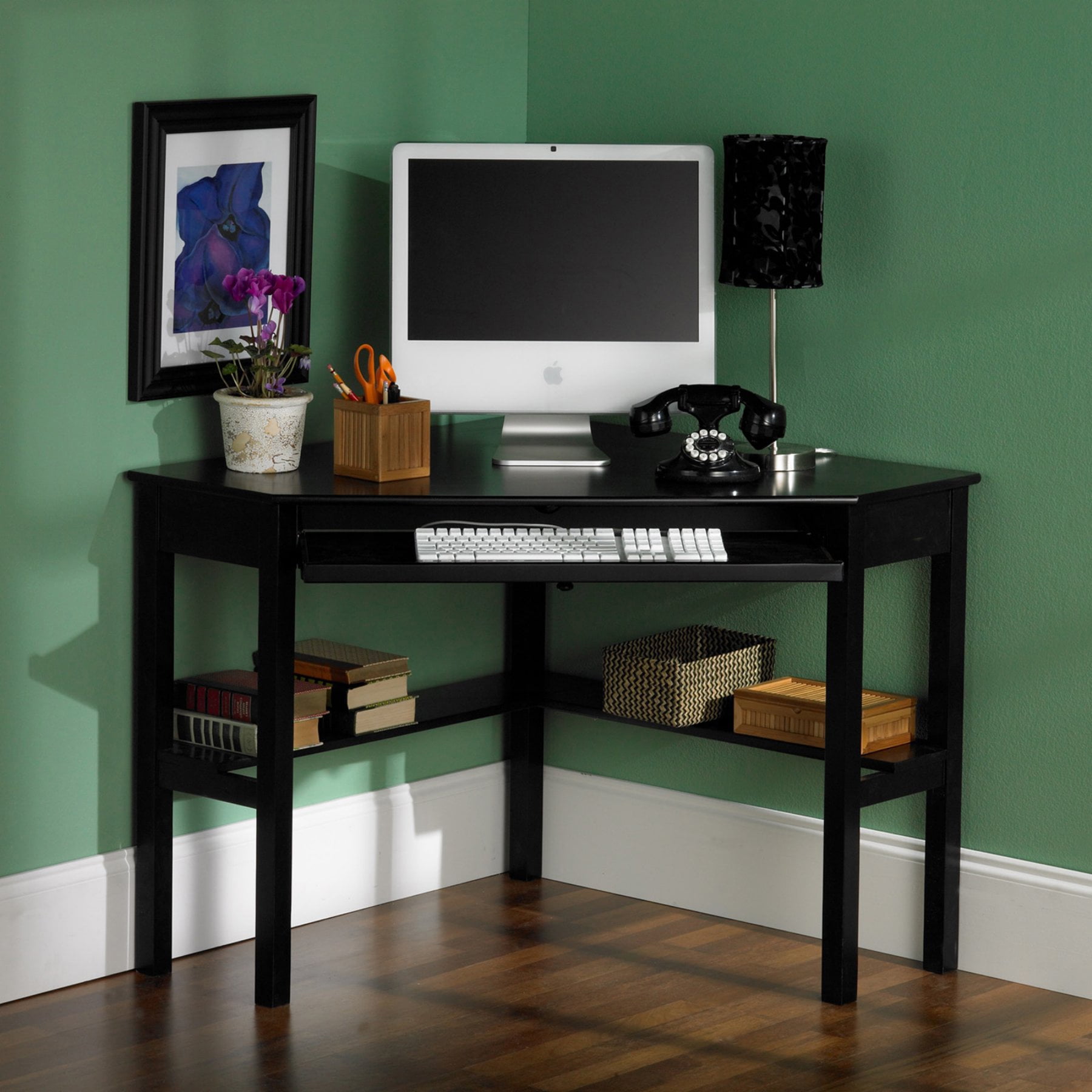 Black Corner Computer Desk Walmart Com Walmart Com