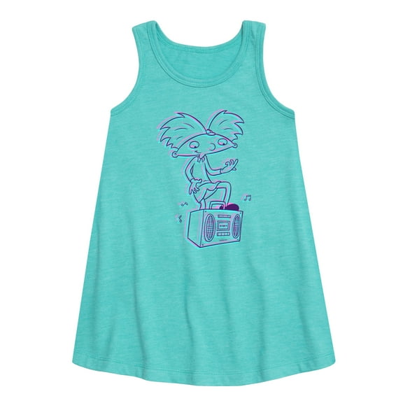Hey Arnold! - 3D Arnold - Toddler and Youth Girls A-line Dress
