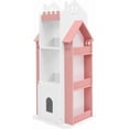 thumbnail image 6 of 16" × 37" Rotating Children's Bookshelf Floor Standing Bookshelf, Floor Standing Bookcase Storage Rack for Home Child's Bedroom (Pink), 6 of 9