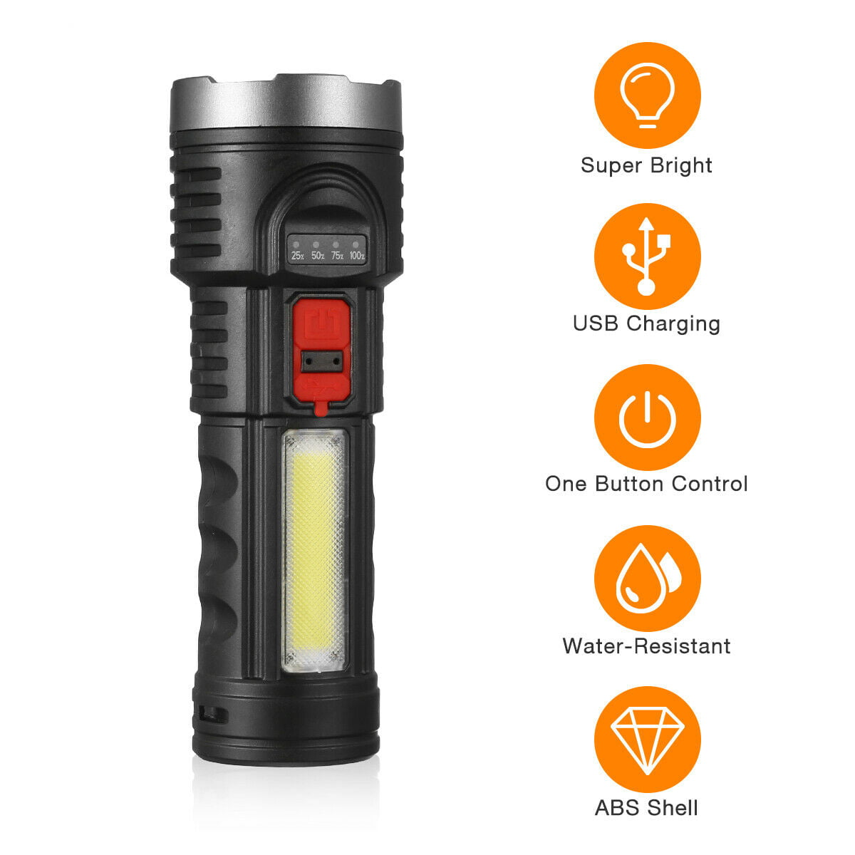 Led Flashlight Tactical Light 10000000LM Super Bright Torch USB Rechargeable 