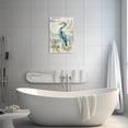 thumbnail image 2 of ZHONGYUTONG Blue Heron Canvas Wall Art Sea Bird Pictures Wall Decor Egret Beach Animal Painting for Bathroom Living Room Decor Framed (12.00" x 18.00"), 2 of 5