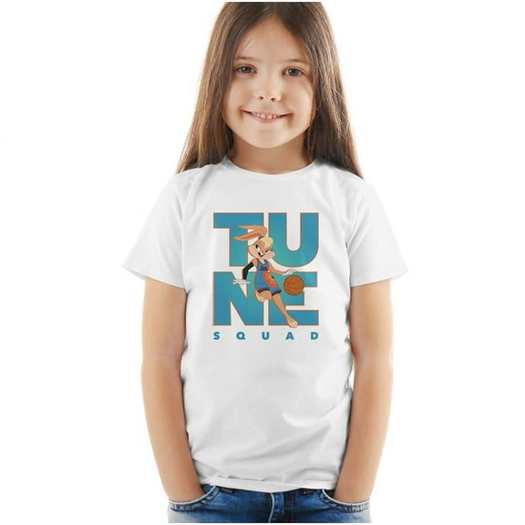 Space Jam: A New Legacy Tune Squad Lola Kids T Shirt (4) for Youth Toddler Boys and Girls, White