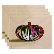 Simply Daisy 18" x 14" Wax Pumpkin Geometric Print Placemat