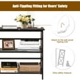 thumbnail image 6 of Giantex 3-Tier Bookcase & Bookshelf, Stable Open Storage Shelf w/Solid Wood Frames & X-Design for Home Office, Espresso, 6 of 8