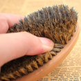 thumbnail image 3 of Cepillo de pelo de Cerdas de jabalí LIUXGMXG de madera natural para hombres peine para bigote, 3 of 5