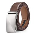 thumbnail image 2 of Cinturón de cuero con hebilla automática de aleación de negocios de dos capas de piel de vaca para hombre, opciones de longitud versátiles, buen material, 2 of 6