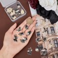 thumbnail image 3 of 24Pcs 6 Styles Charms Gothic Theme Alloy Enamel Pendants Kalolary Coffin Crow with Rose Flower Dangle Charms for Party DIY Jewelry Necklace Bracelet Supplies, 3 of 9