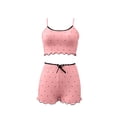 thumbnail image 6 of GUACER Womens Polka Dot Pajama Sets with Scallop Trim Trendy Adjustable Camisole & Shorts Sleepwear, 6 of 7