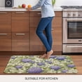 thumbnail image 5 of Purple Hydrangeas Doormat Outdoor Entrance 18"x30", Spring Floral Green Leaf Countryside Absorb Moisture Dirt Door Mats, Non-Slip Rubber Backing Floor Mats Indoor, Low-Profile Front Door Rugs, 5 of 9