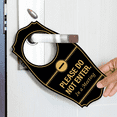 thumbnail image 3 of Signs ByLITA Please Do Not Enter. In a Meeting Door Hanger - Navy Blue Gold, 4" x 8", 3 of 5