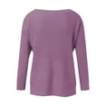 thumbnail image 5 of Guieoi Womens Sweaters 2025 Fall Winter Trendy Womens Sweaters Clearance Rounk Neck Long Sleeve Casual Pullover Blouse Sweater Purple Black*Friday/Cyber*Monday Clearance, 5 of 6