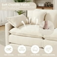 thumbnail image 4 of Wiilayok 145" Modular Sofa Set,Large Chenille U Shaped Sectional Sofa with Ottoman,Central Console,Cup Holder,6 Seater Deep Seat Couch for Living Room Furniture,Beige, 4 of 9