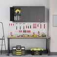 thumbnail image 2 of LMTC Metal Wall Cabinet,Garage Cabinets Wall Mounted with Lockable Doors,Anti-Fall Bars,Wall Storage Cabinet with Adjustable Shelf for Garage(26" Black), 2 of 9