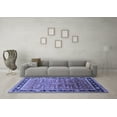 thumbnail image 3 of Ahgly Company Machine Washable Indoor Rectangle Oriental Blue Industrial Area Rugs, 8' x 10', 3 of 4