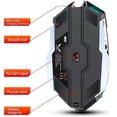 thumbnail image 4 of Rechargeable 2.4G Wireless Gaming Mouse with USB Receiver and RGB Backlit Colors for Laptop, PC Computer and Macbook (600mAh Lithium Battery) (Black), 4 of 5