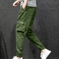 thumbnail image 5 of Zekutng Cargo Pants for Men Drawstring Ankle Cuffed Casual Jogger Pants,Sizes L-5XL, 5 of 6