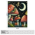 thumbnail image 4 of COMIO Dark Mushroom Moon Birds Floral Blanket for Women Men Spring Mushroom Forest Decoration Gifts Soft Warm Blanket for Bed Home Sofa Birthday Valentines Gifts, 4 of 6