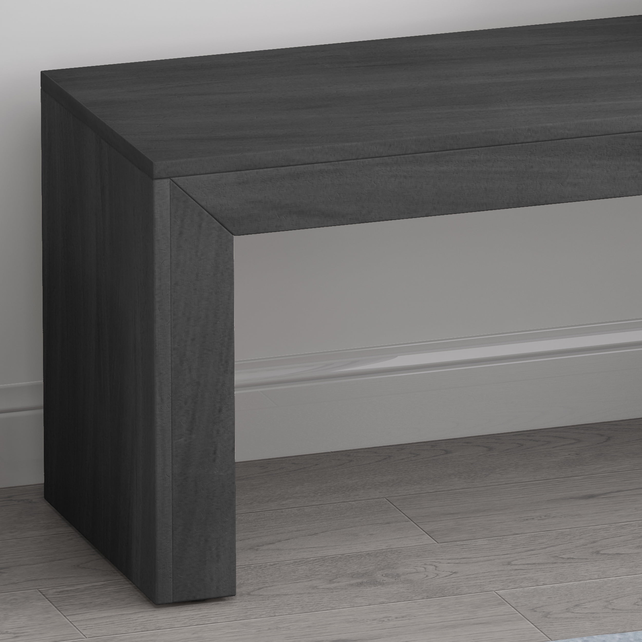 Noble House Maiya Farmhouse Acacia Wood Dining Bench, Black