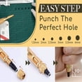 thumbnail image 1 of Fiudx Perforadora Multicinta para Tornillos, Fácil para Trabajos En Cuero, Acción de Perforación Automática, Mango Ergonómico Cómodo, Funcionamiento Silencioso, Herramienta Versátil para Cuero, Papel, 1 of 7