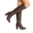thumbnail image 5 of BURUDANI Women Chunky-Heel Knee-High Boots Side-Zip Fashion Riding Boots for Fall & Winter, 5 of 7