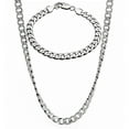 thumbnail image 2 of Stainless Steel Men's 8-mm Curb Chain Jewelry Set, 2 of 5