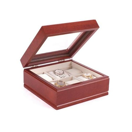 American Chest Company American Chest 'The Lieutenant' Solid Cherry Wood 6-watch Storage Chest