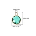 thumbnail image 2 of Unique Bargains Crystal Birthstone Charm, May Pendants Drop Bead Green, for Jewelry Making, 20 Pack, 2 of 6