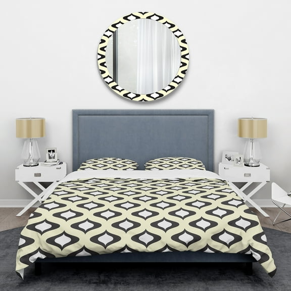 Designart 'Retro Pattern Abstract Design XIV' Mid-Century Modern Duvet Cover Set