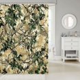 thumbnail image 2 of Manfei Farmhouse Botanical Shower Curtain 72Wx78L, Vintage Camo Branches Bath Curtain, Sage Green, 2 of 5
