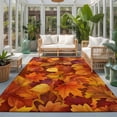 thumbnail image 2 of Area Rugs 3'x5', Fall Carpet Runner Indoor Outdoor Rugs Home Decor Aesthetic, Autumn Modern Country Abstract Maple Leaf Textured Non Slip Mats Washable Accent Rug for Living Room Bedroom, 2 of 8