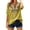 Yellow, variant on cocolona Womens Summer Trendy Linen Tops V Neck Embroidery short Sleeve Shirts Dressy Casual Blouses