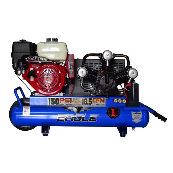 Eagle Compressor Air Compressor 10 Gallon Portable Gas Wheel Barrow