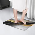 thumbnail image 4 of Black White Gold Wave Marble Flannel Non Slip Door Rugs,Washable Door Mats Indoor,Decorative Door Mats,Dirt-Resistant and Absorbent Doormat for Entrance,Bedroom,Kitchen,Bathroom,31.5"x17", 4 of 4