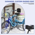 thumbnail image 4 of ModFusion 26" Adult Tricycle, Single-Speed 3-Wheel Cruiser Bike with Adjustable Seat, Dual Baskets, Light Blue & Dark Blue, 4 of 8