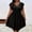 *Black, variant on U Women's V Neck Flutter Sleeve A Line High Waist Dress with Crisscross, Solid Color Casual Dress Green,Womens Plus XXL