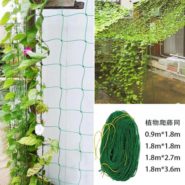 Plant Trellis Netting Green Nylon Mesh Garden Climbing Support Bean