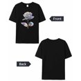 thumbnail image 6 of Women's T-Shirts, Valentine's Day Diamond Flower Cotton Crewneck Tee Short Sleeve Casual Tops Loose Graphic T-Shirt Black, M, 6 of 7