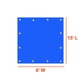 thumbnail image 3 of COVERS&ALL Heavy Duty Tarps, 18 Oz Made of Waterproof Tear and UV-Resistant Fabric, Multipurpose use for Covers Canopies Boats Tie downs Fences Dump Trucks Heavy Duty items (15' H x 6' W feet, Blue), 3 of 9