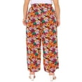 thumbnail image 4 of DARING DIVA Women's Plus Boho Floral Palazzo Trousers Pants 3X Black Red, 4 of 6