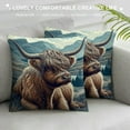 thumbnail image 3 of Highland Cow Pillow Cover Cow Home Decorative Pillows Cover， Linen Cushion Cover for Couch Sofa BedMultiple specifications&nbsp;, 3 of 5