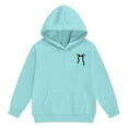 thumbnail image 6 of Kids Sweatsuit 2PC Long Sleeve Bow Hoodies Pullover Sweatpants Set Warm Fall Winter Clothes Clothes for Girls 6-7 Years, 6 of 6